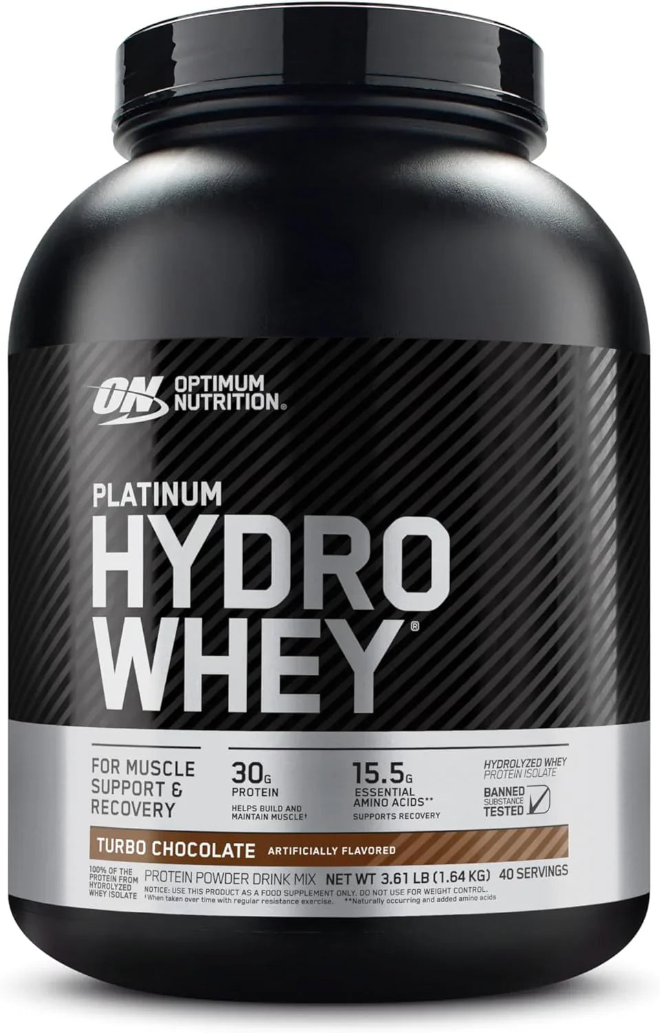 Optimal Nutrition Platinum Hydro Whey, hydrolyserat vassleproteinisolatpulver med essentiella aminosyror, glutamin och BCAA, mjölkchokladsmak, 40 portioner, 1,6 kg(Chocolate)