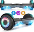 SISIGAD Hoverboard 6,5 Overboard, Hover Scooter Board All-Terrain, Bluetooth och LED Självbalanserande Elscooter för Barn och Vuxna HY-A12 Grå/Svart